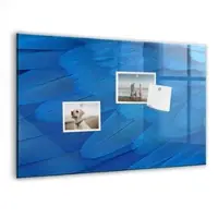 Tulup Magnettafel Aus Glas Vogelfeder 60x40 cm Whiteboard Magnetisch Glas Weißer Marker Magnettafel Modern Glas