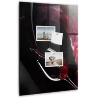 Tulup Magnettafel Aus Glas Verschütteter Wein 40x60 cm Whiteboard Magnetisch Glas Weißer Marker Magnettafel Modern Glas