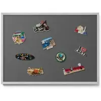 Tulup MAGNETTAFEL 70x50 cm Silberner Rahmen Dunkelgrau