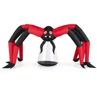 Costway Aufblasbare Halloween-Spinne mit Rotierendem LED-Lichter
