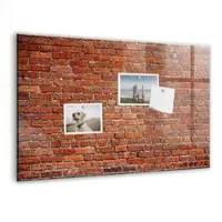 Tulup Magnettafel Aus Glas Alte Backsteinmauer 60x40 cm Whiteboard Magnetisch Glas Weißer Marker Magnettafel Modern Glas