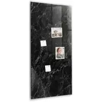Tulup Magnettafel Beschreibbar Dunkler Marmor 60x120 cm Magnettafel Küche Glas Weißer Marker Glastafel Magnetisch