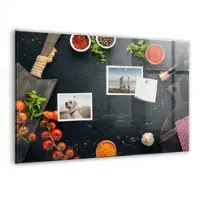 Tulup Magnettafel Aus Glas Küchenaccessoires 60x40 cm Whiteboard Magnetisch Glas Weißer Marker Magnettafel Modern Glas