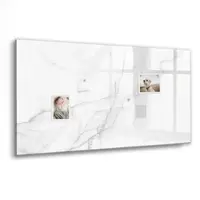 Tulup Glasmagnettafel Dekorativer Marmor Glastafel Magnetisch Beschreibbar 120x60 cm Schwarzer Marker Magnettafel Für Organisation