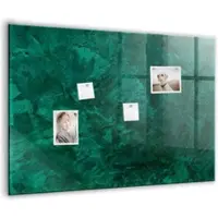 Tulup Magnetische Glastafel Smaragdgrüne Wand 100x70 cm Magnettafel Mit Marker Beschreibbar Weißer Marker Magnettafel Für Termine