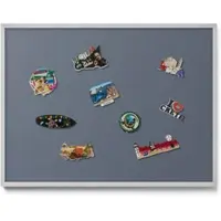Tulup MAGNETTAFEL 80x60 cm Silberner Rahmen Kühles Grau