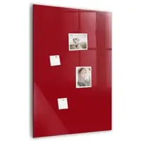 Tulup Magnettafel Aus Glas Rote Farbe 70x100 cm Whiteboard Magnetisch Glas Weißer Marker Magnettafel Modern Glas