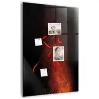 Tulup Magnettafel Aus Glas Scharfe Paprika 70x100 cm Whiteboard Magnetisch Glas Weißer Marker Magnettafel Modern Glas