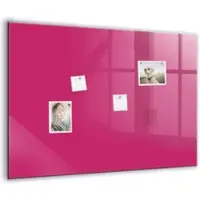 Tulup Glasmagnettafel Beschreibbar Kräftige Rosa Farbe 100x70 cm Magnettafel Wand Glas Weißer Marker Magnetisches Whiteboard Glas