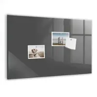 Tulup Magnettafel Aus Glas Grau 60x40 cm Whiteboard Magnetisch Glas Weißer Marker Magnettafel Modern Glas