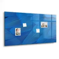 Tulup Beschreibbare Glasmagnettafel Vogelfeder 120x60 cm Magnettafel Büro Glas Weißer Marker Glassboard Magnetisch