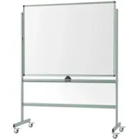 Costway Doppelseitiges Mobiles Whiteboard mit Rädern Grün 120 x 90 cm
