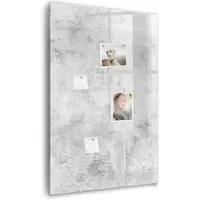 Tulup Schreib Magnettafel Betonwand 60x90 cm Magnettafel Wohnzimmer Glas Schwarzer Marker Magnettafel Flur Glas