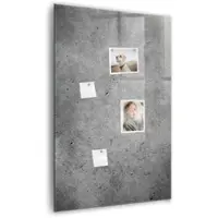 Tulup Glasmagnettafel Beton 60x90 cm Glastafel Magnetisch Beschreibbar Weißer Marker Magnettafel Für Organisation