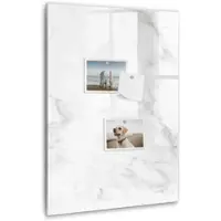 Coloray Magnetische Notiztafel - Schwarzer Marker + Schwamm + Magnete - 40 x 60 cm - Marmor