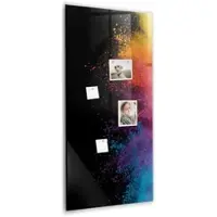 Tulup Glasmagnettafel Farbpulver 60x120 cm Glastafel Magnetisch Beschreibbar Weißer Marker Magnettafel Für Organisation