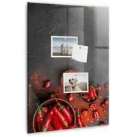 Tulup Magnettafel Aus Glas Gemahlener Paprika 40x60 cm Whiteboard Magnetisch Glas Weißer Marker Magnettafel Modern Glas