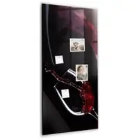 Tulup Beschreibbare Glasmagnettafel Verschütteter Wein 60x120 cm Magnettafel Büro Glas Weißer Marker Glassboard Magnetisch