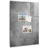 Tulup Magnetische Glastafel Beton 40x60 cm Magnettafel Mit Marker Beschreibbar Weißer Marker Magnettafel Für Termine