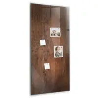 Tulup Glas Magnettafel Dunkles Holz 60x120 cm Magnettafel Zum Beschriften Weißer Marker Magnettafel Für Notizen