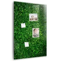 Tulup Magnettafel Beschreibbar Blätter Der Zaunpflanze 60x90 cm Magnettafel Küche Glas Weißer Marker Glastafel Magnetisch