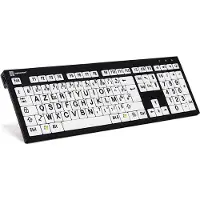Logickeyboard XL-Print Black on White FR (PC/Nero)