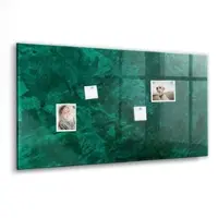Tulup Glasmagnettafel Smaragdgrüne Wand 120x60 cm Glastafel Magnetisch Beschreibbar Weißer Marker Magnettafel Für Organisation