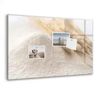 Tulup Glasmagnettafel Beschreibbar Mehl 60x40 cm Magnettafel Wand Glas Schwarzer Marker Magnetisches Whiteboard Glas