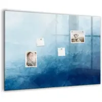 Tulup Magnettafel Aus Glas Abstraktes Wasser 100x70 cm Whiteboard Magnetisch Glas Schwarzer Marker Magnettafel Modern Glas