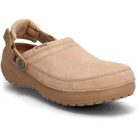 Crocs - Classic Crafted Vegan Suede Clog - Sandalen Gr 46-47 braun/beige