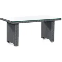 Natur24 Residence Dining-Tisch 140x65 Kunststoffgeflecht Graphitschwarz