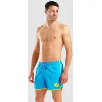 Arena Badeshorts 36,5 cm Herren Big Logo Borders - Turquoise-yellow Star - L