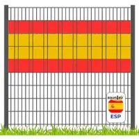 Zaunzu Sichtschutz Fanartikel Spanien für Doppelstabmatten Volle Streifenbreite