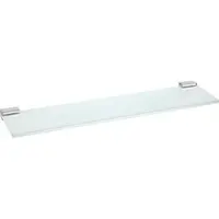 Evenes Ablagekonsole Eivor L=500 mm Glas satiniert Zink verchromt