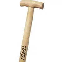 Idealspaten-bredt Ideal-Eschen-T-Stiel 85 cm für alle Ideal-Spaten (doppelt gebogen)