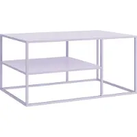 En.casa Couchtisch 'Solund' Stahl 90 x 60 x 45 cm Lila