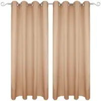 Bestlivings Dekoschal Ellen Ösen Blickdicht 2er Pack - 140x225 cm Sandgrau