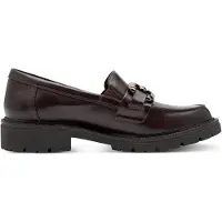 Jana Damen Loafer ohne Absatz Elegant Vegan, Mocca, 38