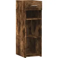 vidaXL Sideboard Räuchereiche 30x42,5x93 cm Holzwerkstoff