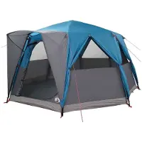 vidaXL Zelt für 6 Personen mit Dach Blau 425 x 396 x 222 cm