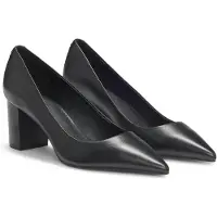 HUGO Spitze Pumps aus Nappaleder mit grobem Absatz Grösse 37