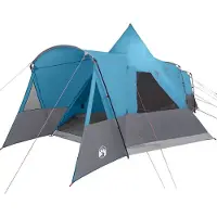 vidaXL Teepee Zelt für 8 Personen mit Dach Blau 720 x 465 x 295 cm