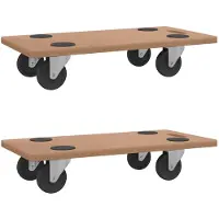 vidaXL Rollbretter 2 Stk. Rechteckig Holzwerkstoff