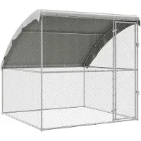vidaXL Hühnerkäfig Silber 2 x 2 x 2 m Verzinkter Stahl