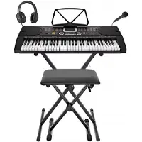 Gear4Music MK-2000 Tragbares Keyboard mit 61 Tasten von – Komplettpaket