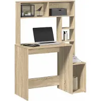 vidaXL Schreibtisch mit Regal Sonoma-Eiche 100x45x140 cm Holzwerkstoff