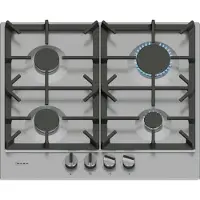 NEFF T26CIP8N0, Schwarz, Edelstahl, Integriert, 60 cm, Gaskochfeld, Edelstahl, 4 Zone(n)