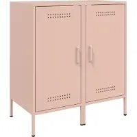 vidaXL Sideboards 2 Stk. Rosa 36x39x79 cm Stahl