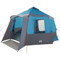 vidaXL Kabine Zelt 12-Personen Blau und Grau 405 x 405 x 273 cm