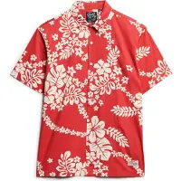 Superdry für Herren. M4010353A Hawaii-Hemd rot (XXL), Lässig, Baumwolle, Kurzarm